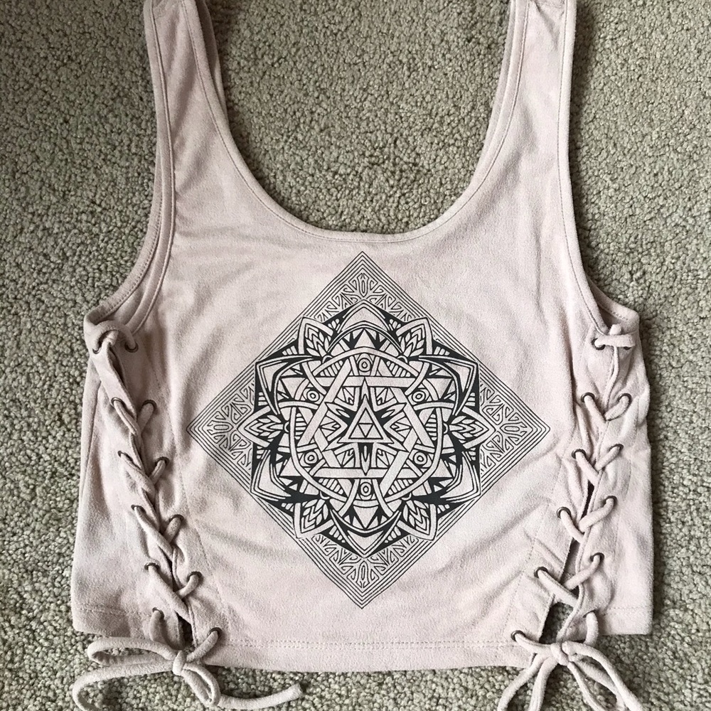 Kendall & Kylie Suede Crop Top